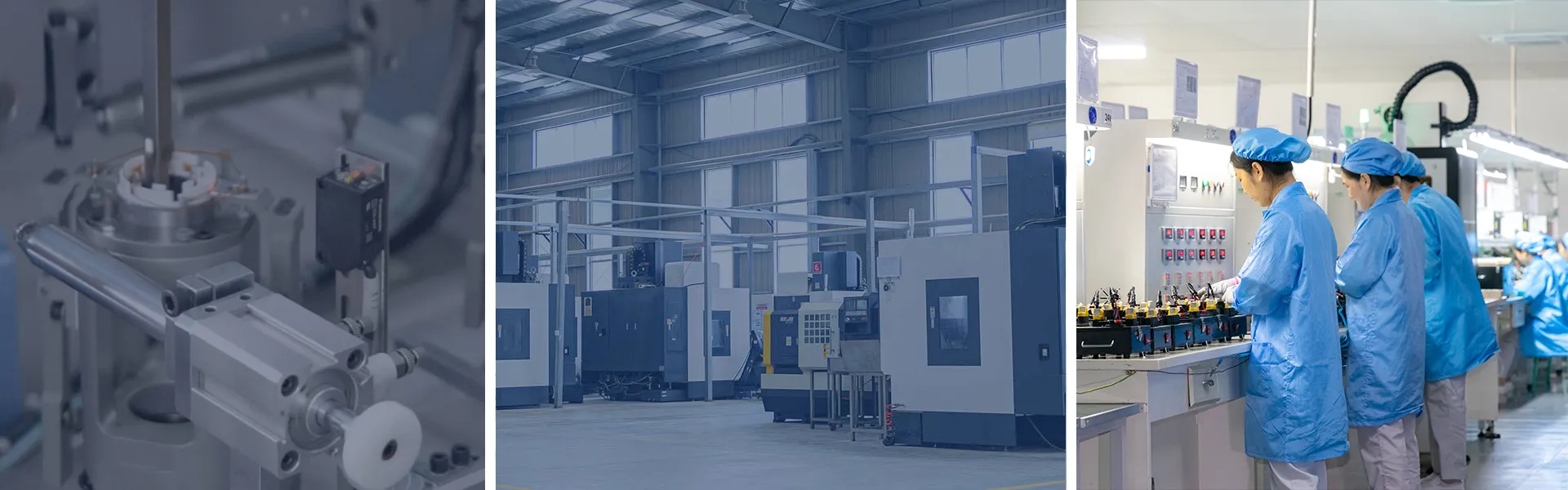 Tres bases de fabricación - cuatro líneas de productos